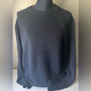 Lands End Navy Blue Crewneck Size Large